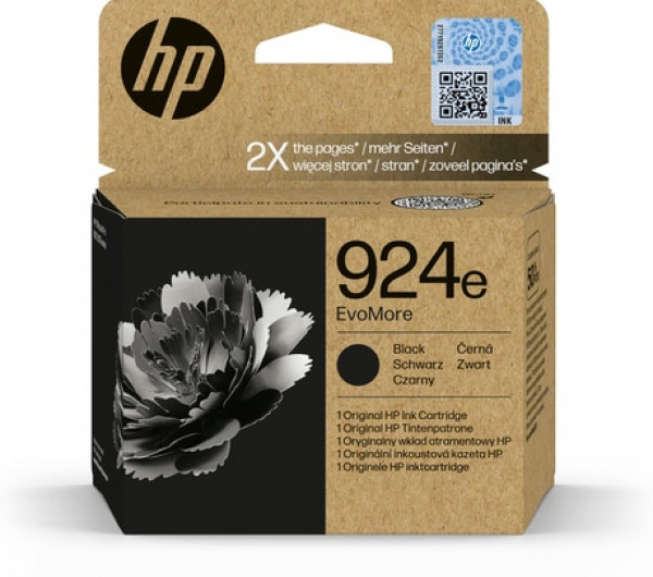 HP 4K0V0NE Tintapatron Black 1.000 oldal kapacitás No.924e EvoMore