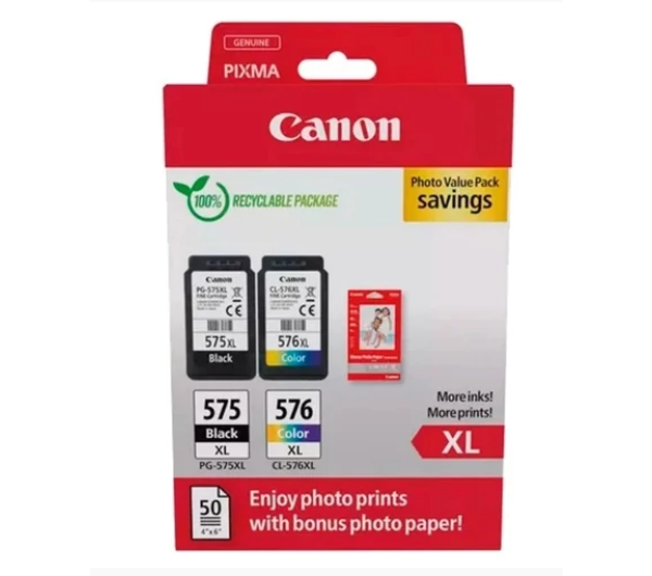 Canon PG575XL+CL576XL+10x15 GP501 fotópapír multipack