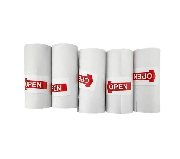 Tekercses hőpapír hőnyomtatóhoz 57mm (Fehér - 5db)