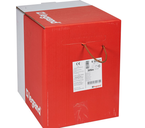 Legrand 632717 Linkeo Cat.5e F/UTP árnyékolt PVC AWG24 bézs 305m kartondoboz réz fali kábel