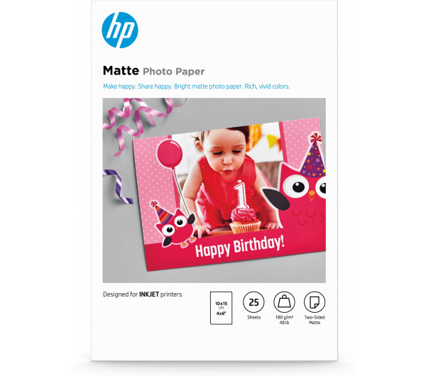 HP matt fotópapír - 25 lap 180g (Eredeti)