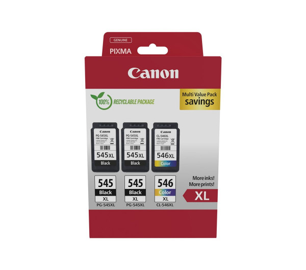 Canon PG-545XLx2 (2x15 ml) + CL-546XL (1x13 ml) Multipack 