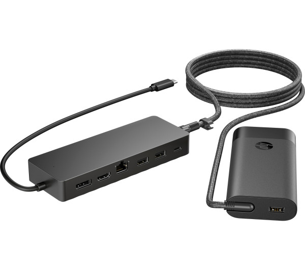 HP kombinált univerzális USB-C-elosztó és -laptoptöltő 9H0H9AA
