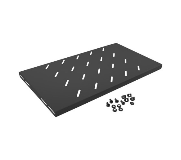 Lanberg AK-1001-B 19" 1U MÉLY:270mm MAX:120kg 4 ponton rögzíthető fix fekete rack tálca