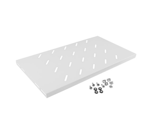 Lanberg AK-1001-S 19" 1U MÉLY:270mm MAX:120kg 4 ponton rögzíthető fix szürke rack polc