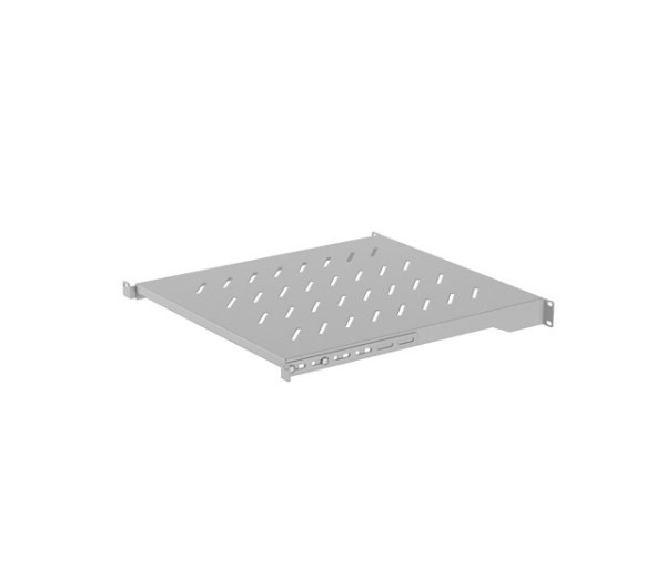 Lanberg AK-1005-S 19" 1U MÉLY:500mm MAX:25kg 4 ponton rögzíthető fix szürke rack polc