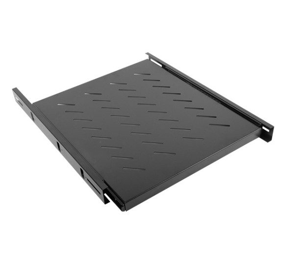 Lanberg AK-1007-B 19" 1U MÉLY:550mm MAX:60kg 4 ponton rögzíthető kihúzható fekete polc