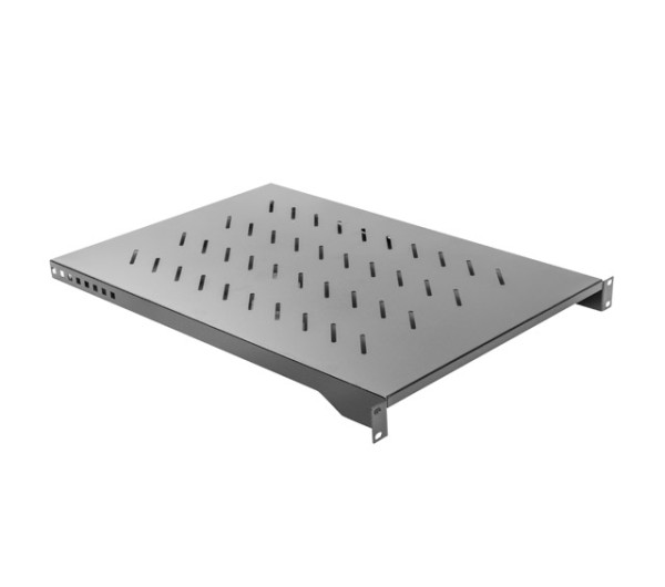 Lanberg AK-1010-B 19" 1U MÉLY:750mm MAX:15kg 4 ponton rögzíthető fix fekete rack polc
