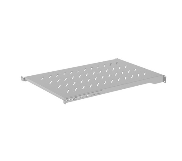 Lanberg AK-1010-S 19" 1U MÉLY:700mm MAX:25kg 4 ponton rögzíthető fix szürke rack polc