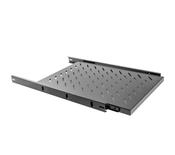 Lanberg AK-1006-B 19" 1U MÉLY:750mm MAX:60kg terhelhetőség 4 ponton rögzíthető kihúzható fekete polc