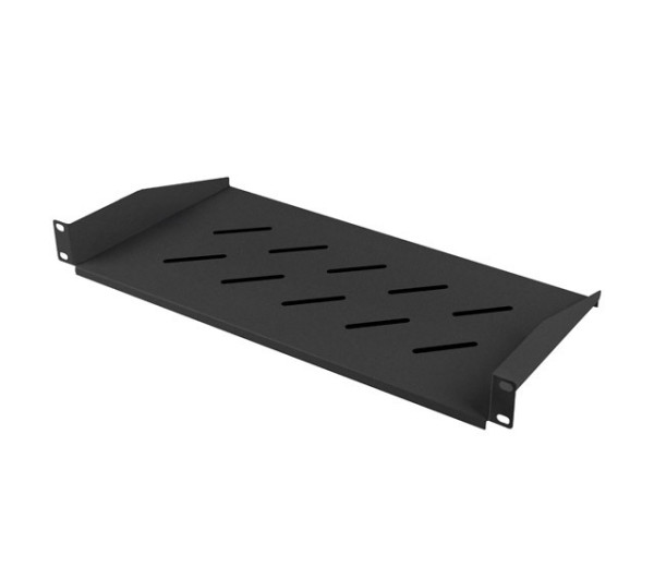 Lanberg AK-1014-B 19" 1U MÉLY:220mm MAX: 25kg 2 ponton rögzíthető fix fekete rack polc