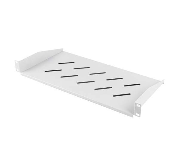 Lanberg AK-1014-S 19" 1U MÉLY:220mm MAX: 25kg 2 ponton rögzíthető fix szürke rack polc