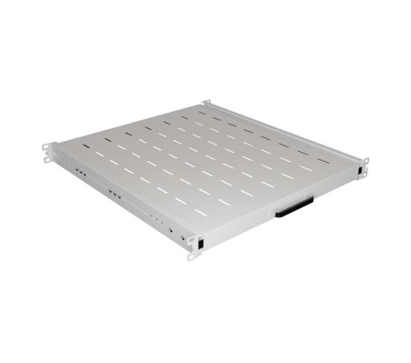 Lanberg AK-1021-S 19" 1U MÉLY:500mm MAX:35kg 4 ponton rögzíthető kihúzható szürke rack polc
