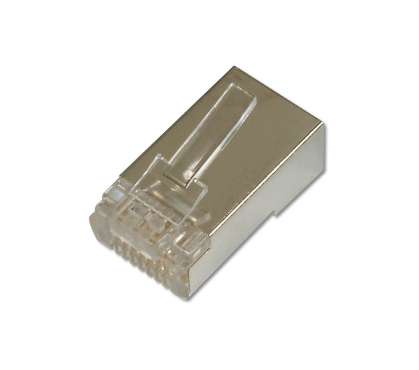 DIGITUS AK-219603 Cat.6 árnyékolt 8P8C RJ45 Pass through átmenő dugó patch kábelhez 100db/csomag