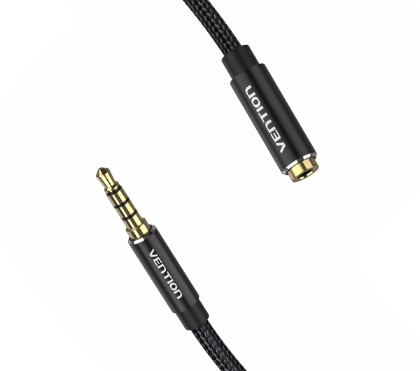 Vention 3.5mm jack/M -> 3.5mm/F, 0,5m, (hosszabbító,audio,fekete), kábel