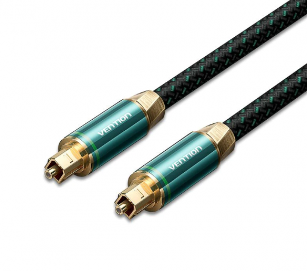 Vention Toslink optikai, (audio,réz, szövet, zöld), 3m, kábel
