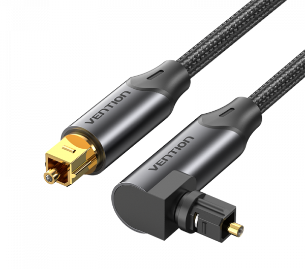 Vention Toslink optikai, (audio,90 fokos, alu,fekete), 1,5m, kábel