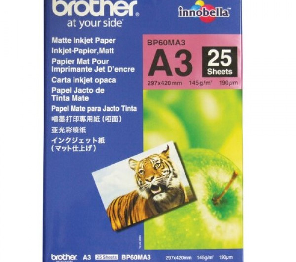 Brother BP60MA3 matt tintasugaras papír (A3, 25 lap, 145g)