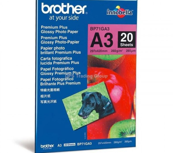 Brother BP71GA3 fényes fotópapír (A3, 20 lap, 260g)