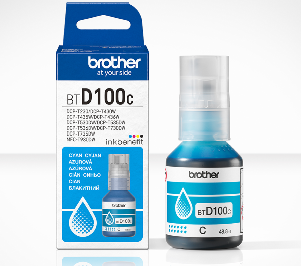 Brother BTD100C Tintatartály Cyan 48,8 ml 5.000 oldal kapacitás