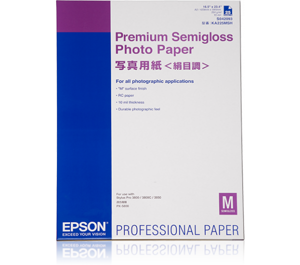Epson félfényes fotópapír A/2 250g/m2 25 lap