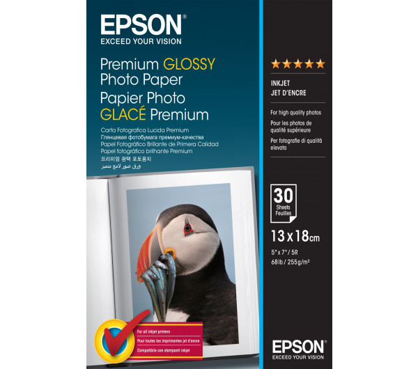 Epson prémium fényes fotópapír (10x18, 30 lap, 255g) 