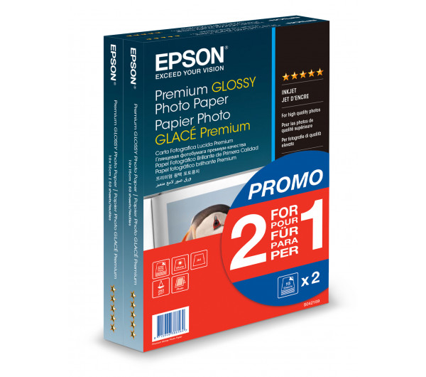 Epson prémium fényes fotópapír (10x15, 2x40 lap, 255g) 