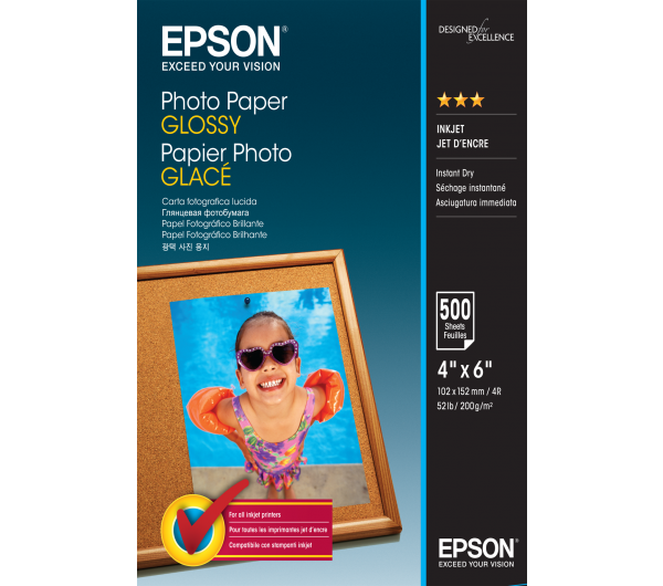 Epson 10x15 Fényes Fotópapír 500Lap 200g (Eredeti)