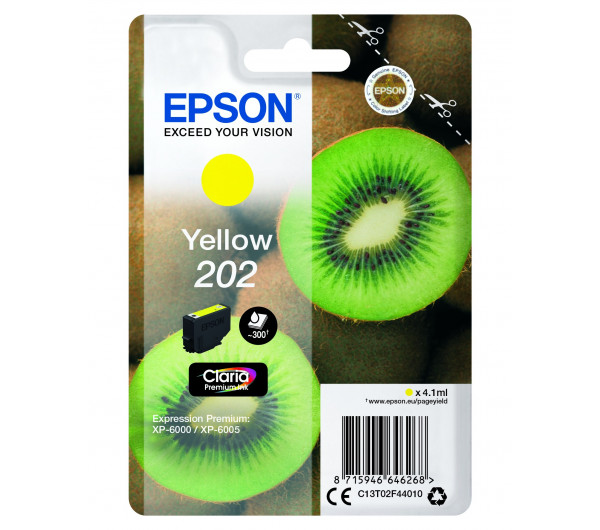 Epson T02F4 Tintapatron Yellow 4,1ml No.202