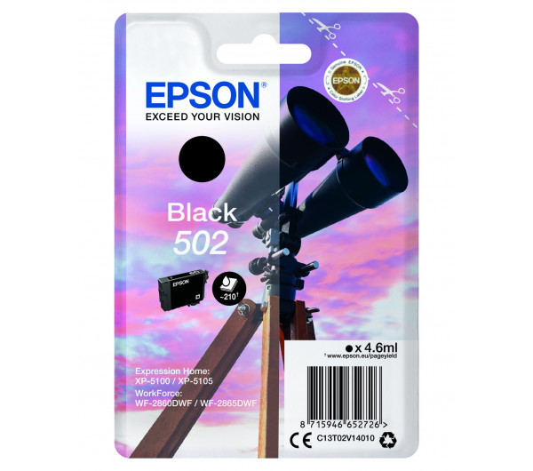 Epson T02V1 Tintapatron Black 4,6ml No.502