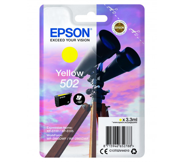 Epson T02V4 Tintapatron Yellow 3,3ml No.502