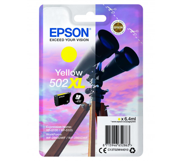 Epson T02W4 Tintapatron Yellow 6,4ml No.502XL