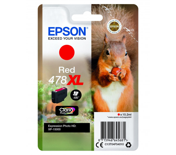 Epson T04F5 Tintapatron Red 10,2ml No.478XL