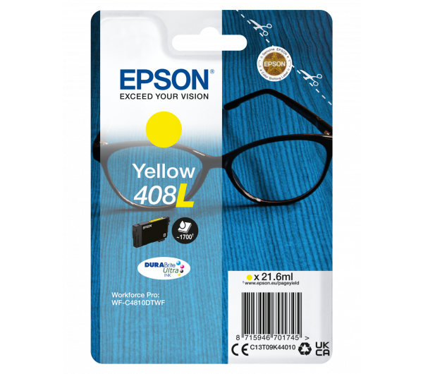 Epson T09K4 Tintapatron Yellow 21,6ml No.408L