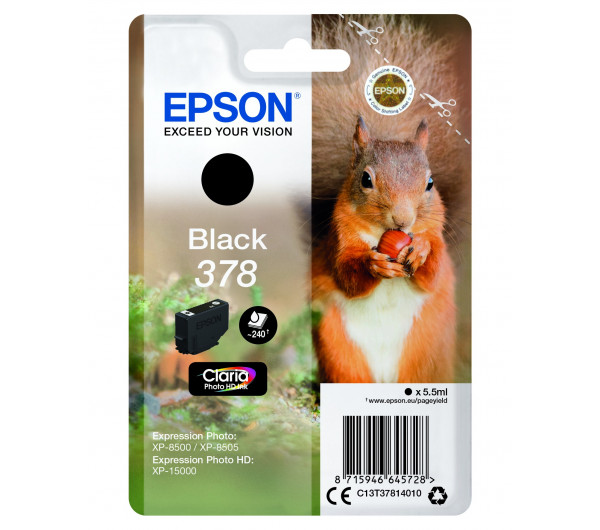 Epson T3781 Tintapatron Black 5,5ml No.378