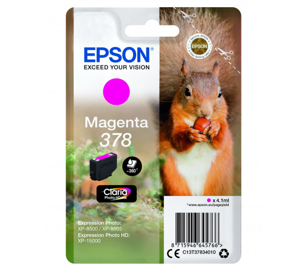 Epson T3783 Tintapatron Magenta 4,1ml No.378 