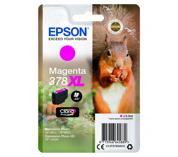 Epson T3793 Tintapatron Magenta 9,3ml No.378XL