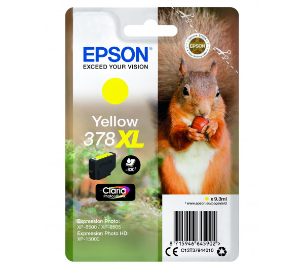 Epson T3794 Tintapatron Yellow 9,3ml No.378XL