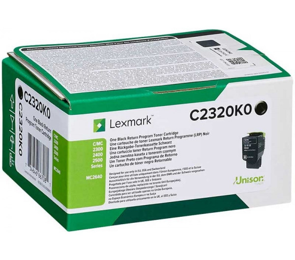 Lexmark C2320K0 Bk toner 1k /o/ 