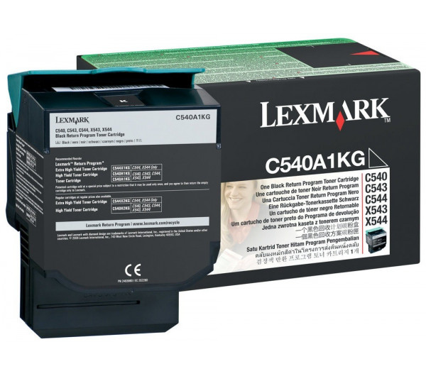 Lexmark C54x/X54x Return Toner Black 1K (Eredeti) C540A1KG