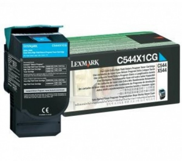 Lexmark C544/X544 Extra High Return Toner Cyan 4K (Eredeti) C544X1CG