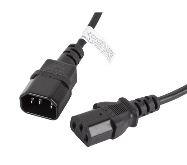 Lanberg CA-C13E-10CC-0018-BK IEC 320 C13 - C14 2,5A fekete tápkábel 1,8m