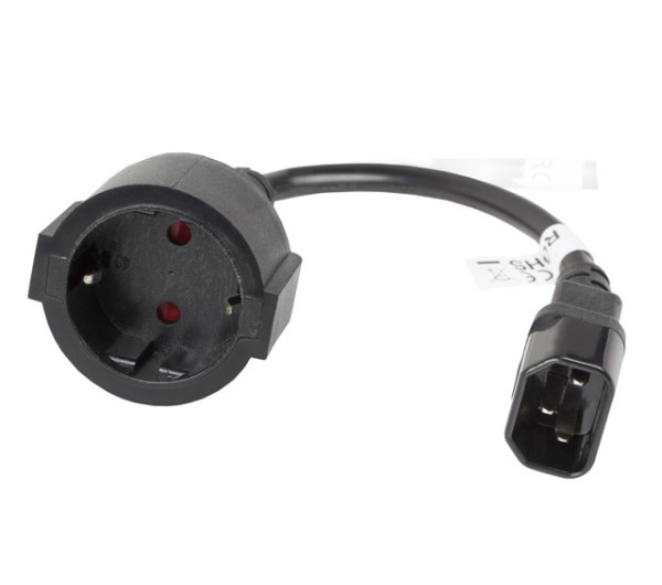Lanberg C14 apa - SCHUKO anya átalakító 20cm