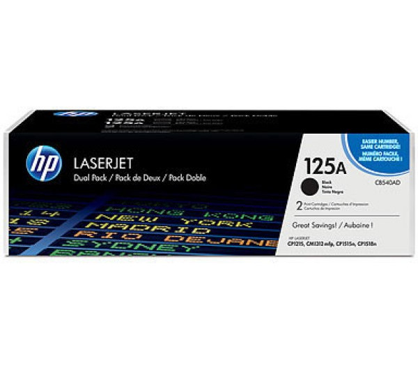 HP CB540AD Toner Black 2*2.200 oldal kapacitás No.125A
