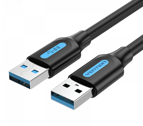 Vention USB-A 3.0/M -> USB-A 3.0/M, 2m,(PVC,fekete),kábel