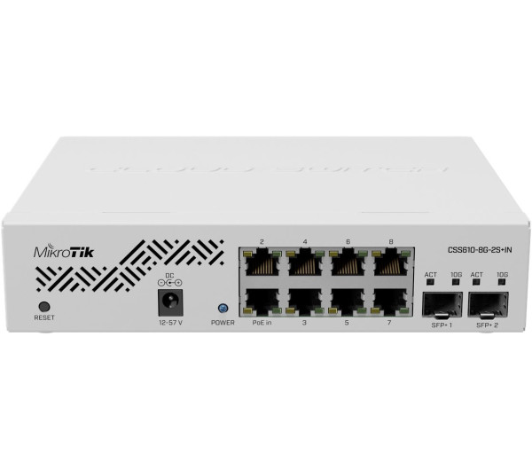 MikroTik CSS610-8G-2S+IN 8xGbE LAN 2xSFP+ port Cloud Smart Switch
