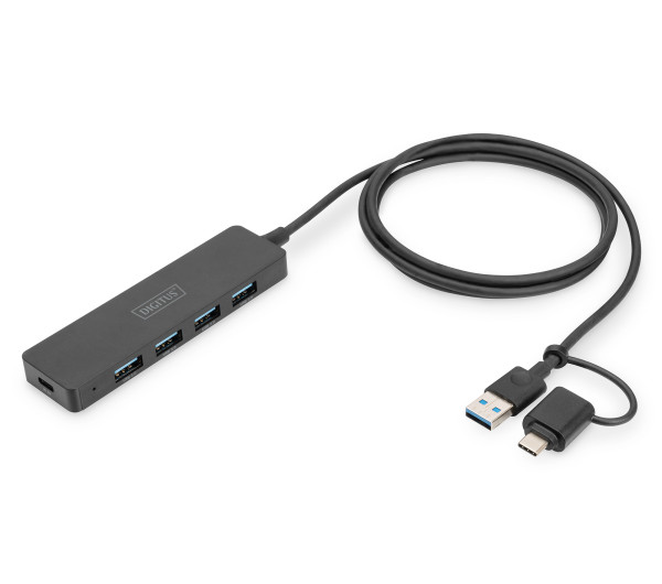 DIGITUS DA-70236 Superspeed 4 portos slim USB 3.0 HUB