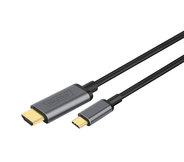 DIGITUS DA-70821 USB C - HDMI A 1,8m szürke video átalakító kábel