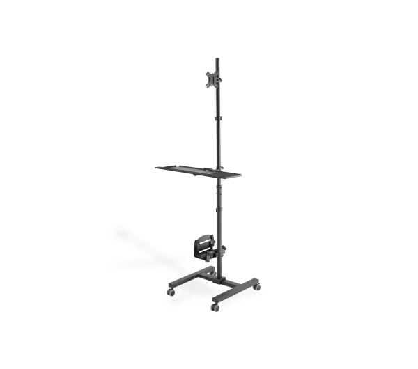 DIGITUS DA-90374 Univerzális állítható fekete mobil munkaállomás