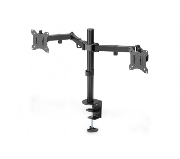 DIGITUS DA-90400 Univerzális (VESA 75/100) dupla fekete monitor tartó konzol